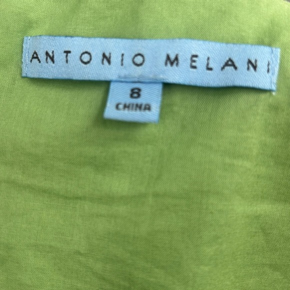 Antonio Melani Floral Eyelet Fit and Flare Dress Green 8 - Picture 7 of 10